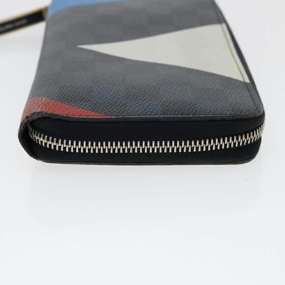LOUIS VUITTON Damier Cobalt AmericasCup Zippy Organizer Long Wallet - Picture 3 of 12